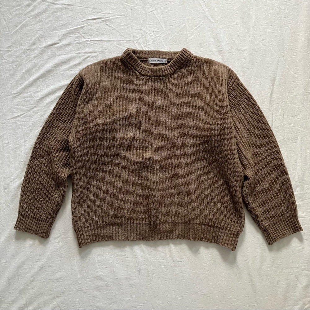 Knit wool crew sweater